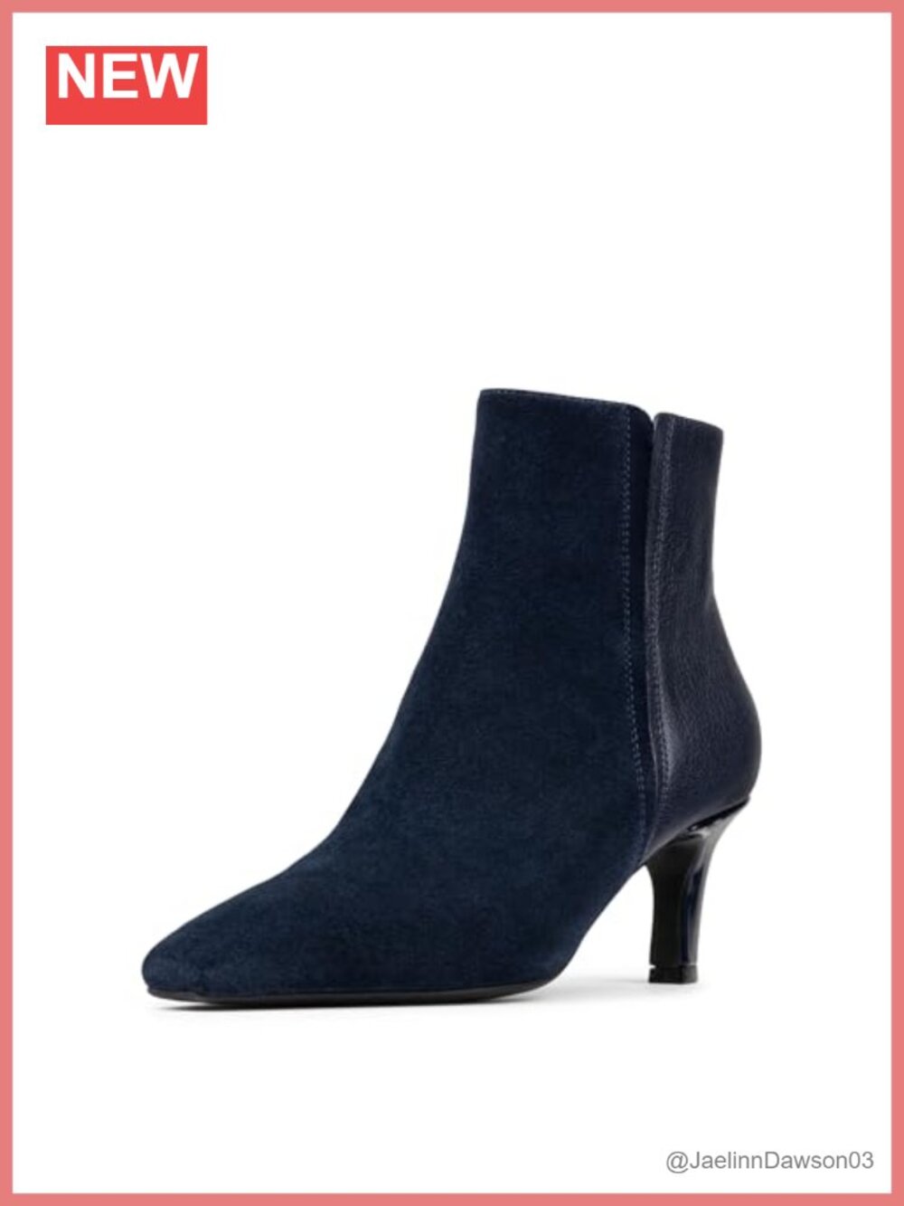 Donald J Pliner Women's Ankle Bootie Suede Snip Toe Block Heel Zip
